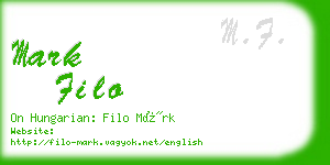 mark filo business card